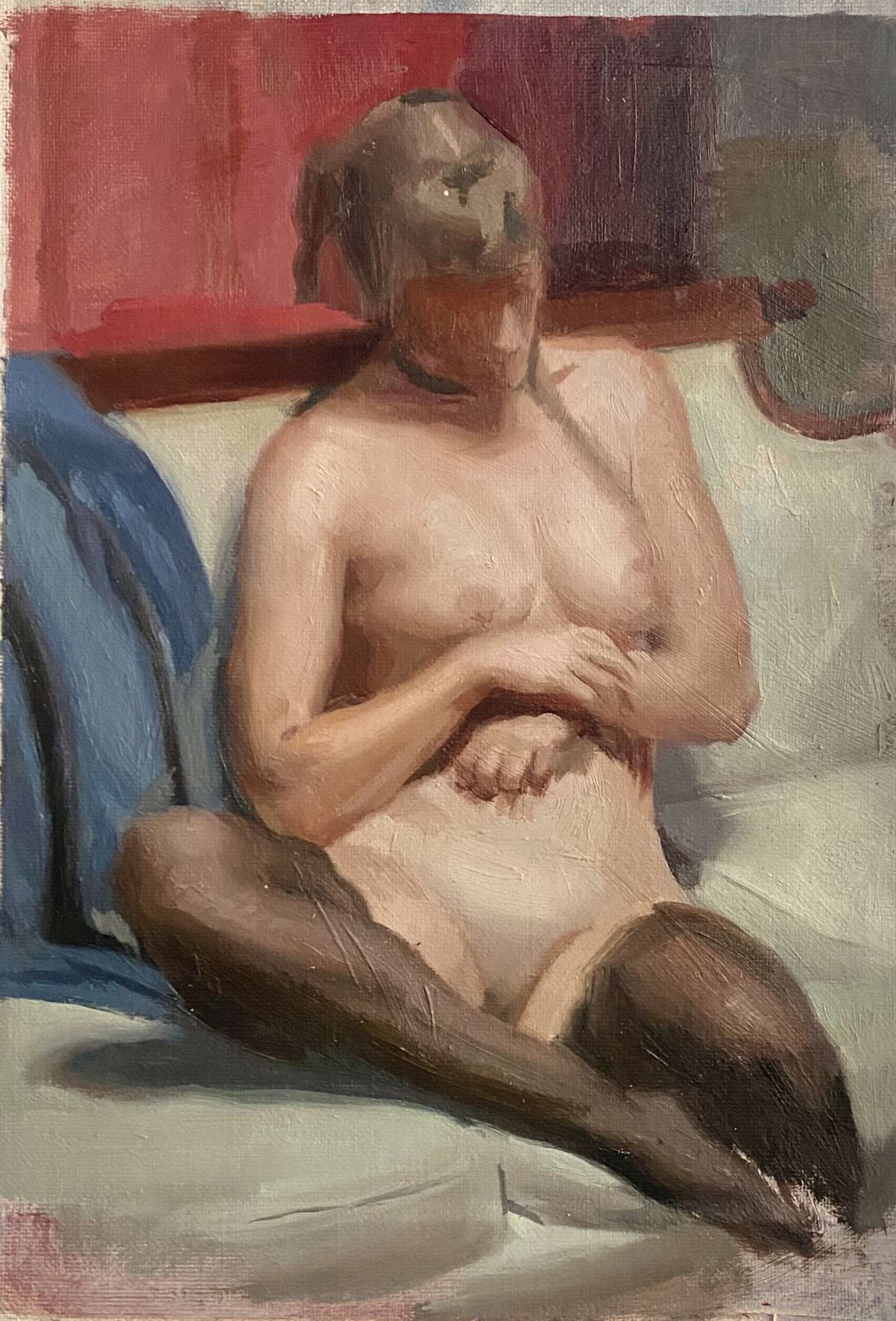Clara auf dem grünen Sofa. - Daniella Santos 1