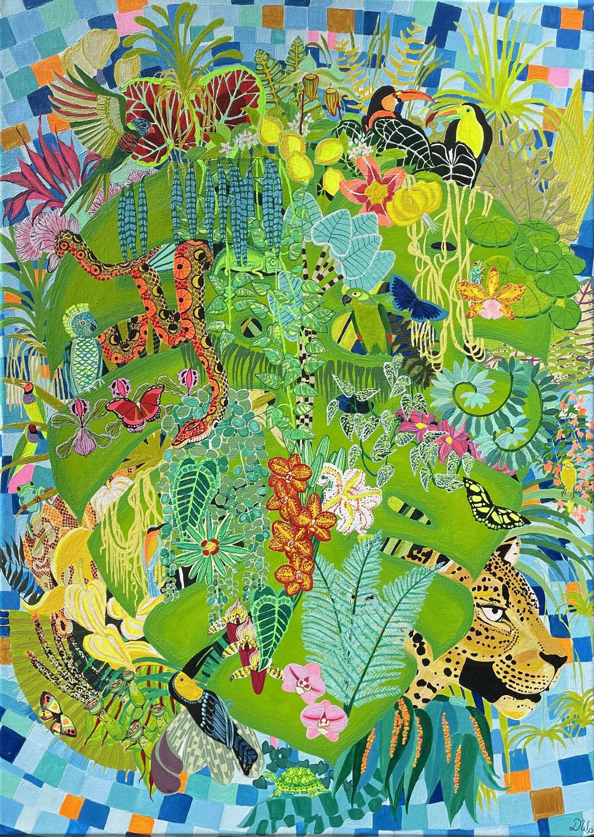 Surreales Monstera-Arrangement  - Delja Wilfert 1