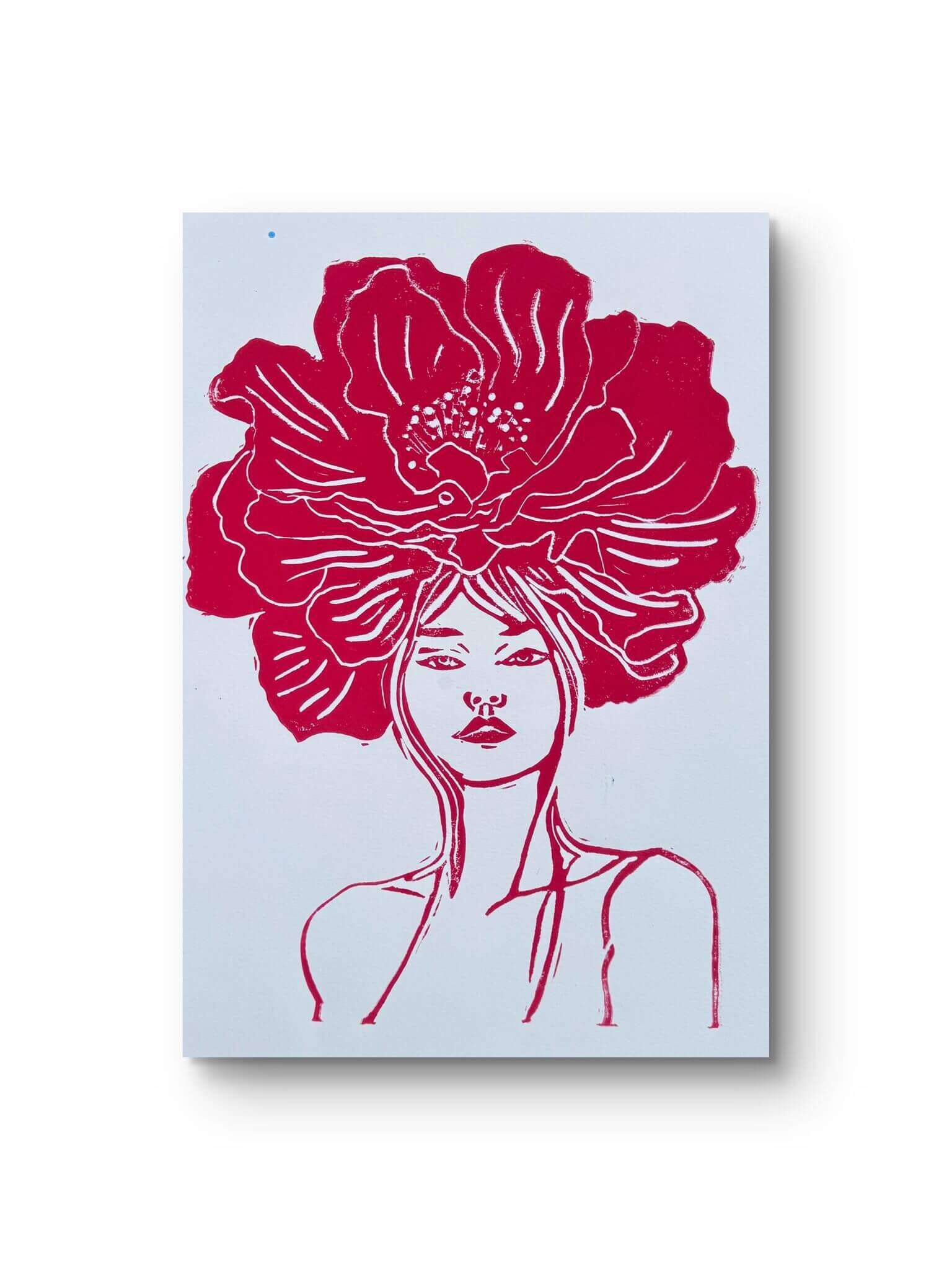 FLOWERGIRL LINOLSCHNITT - Sybille Stein 2