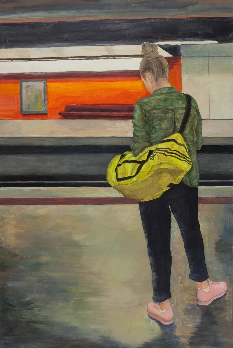 Girl with the neon Bag