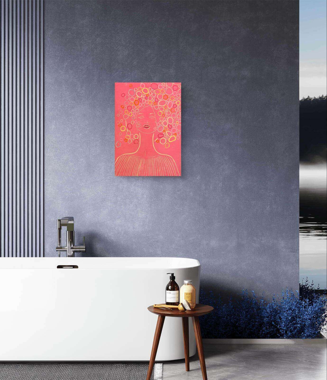 LILITH Pink Linolschnitt - Sybille Stein LILITH Pink Linolschnitt - Sybille Stein 7