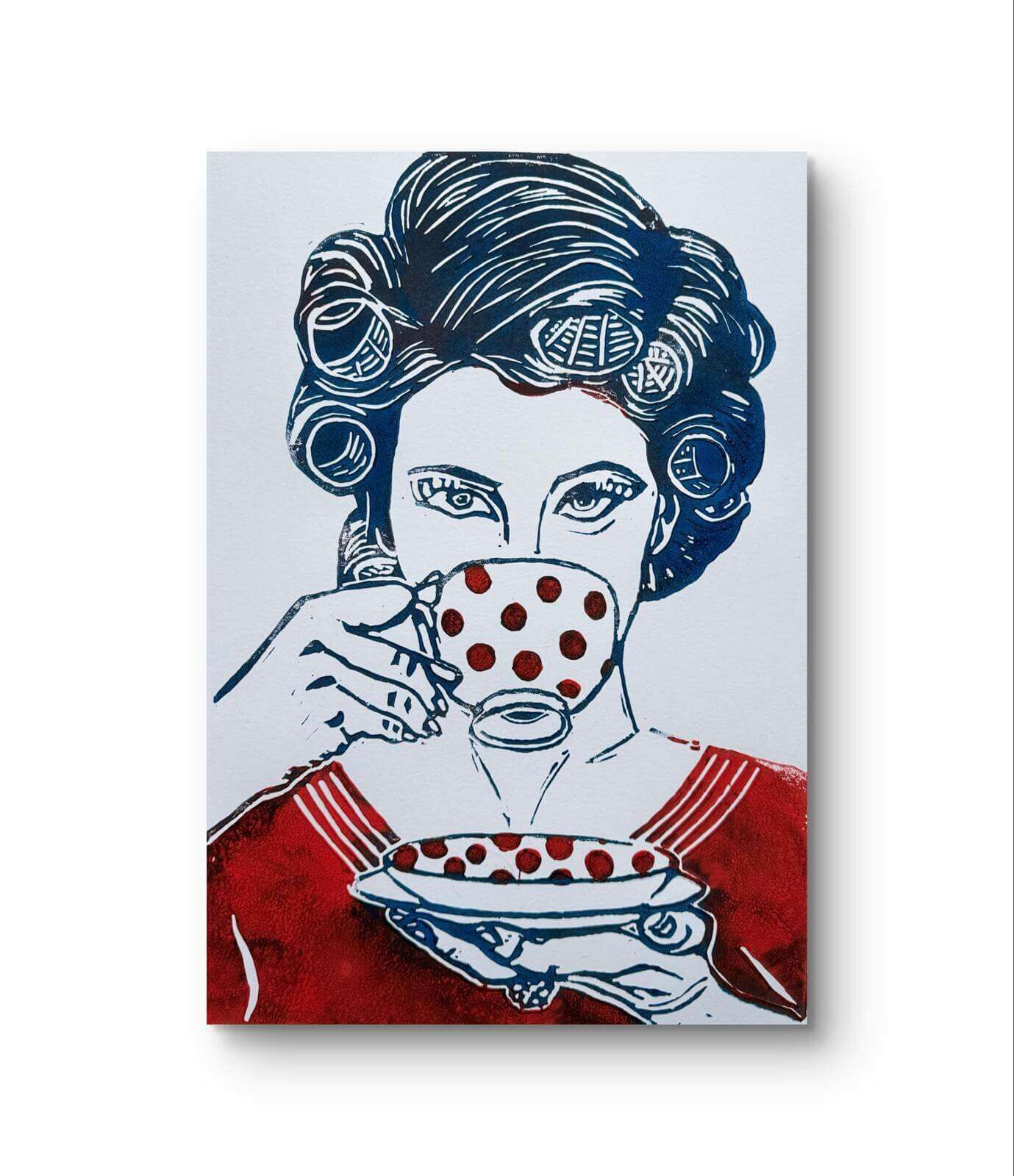 COFFETIME 01 Linolschnitt - Sybille Stein 2