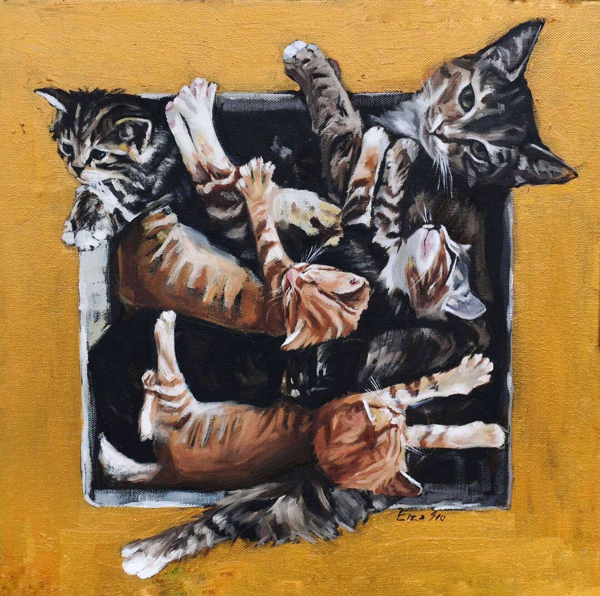 Golden Cat Square - Elza Slo 1