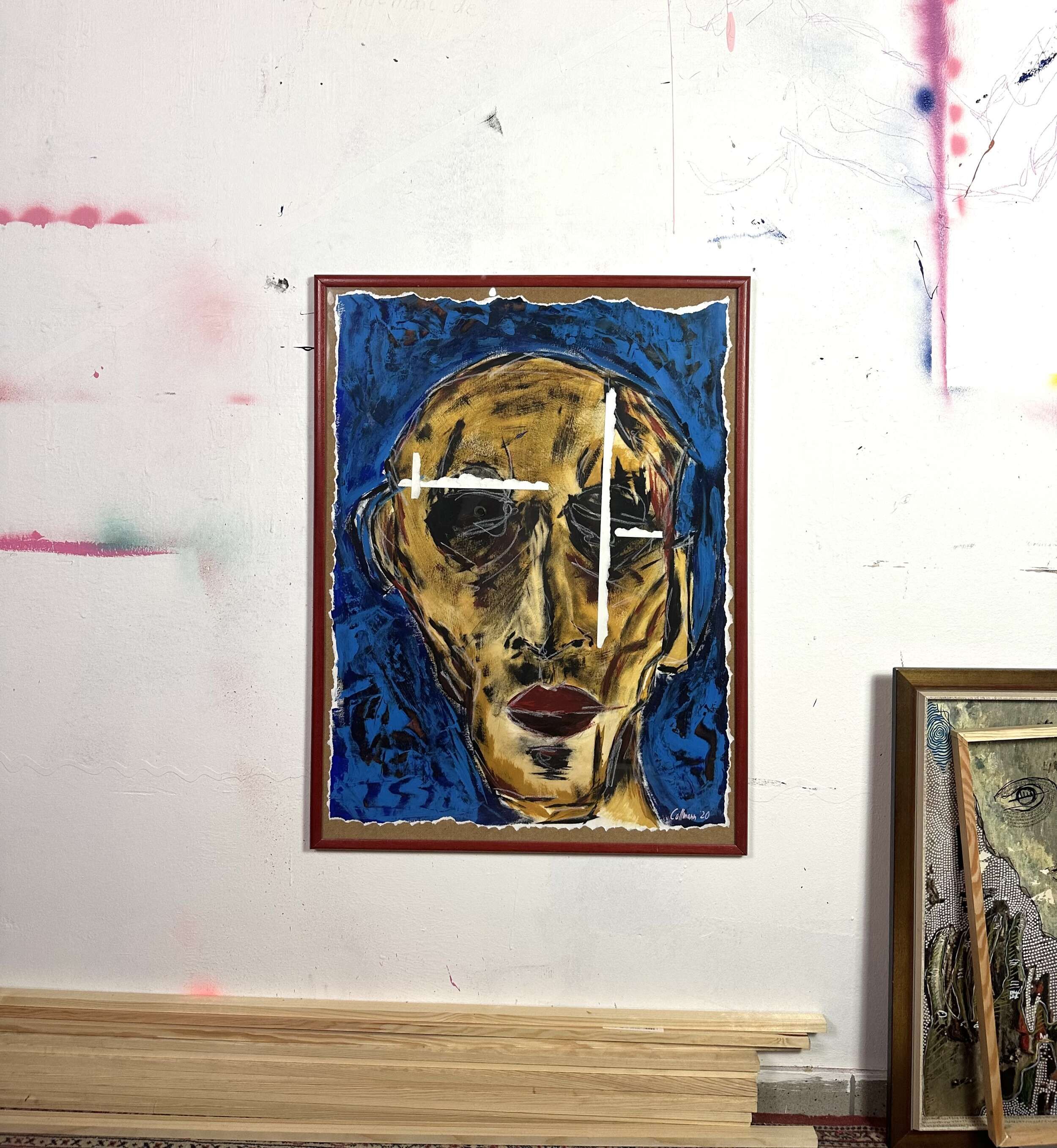 abstract portrait with white stripes - Martin Collmann 2