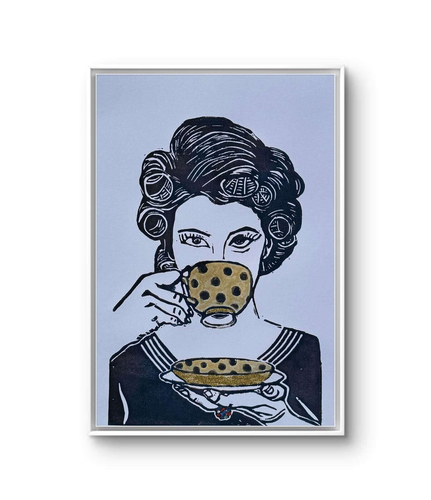 COFFETIME 03 Linolschnitt - Sybille Stein 3