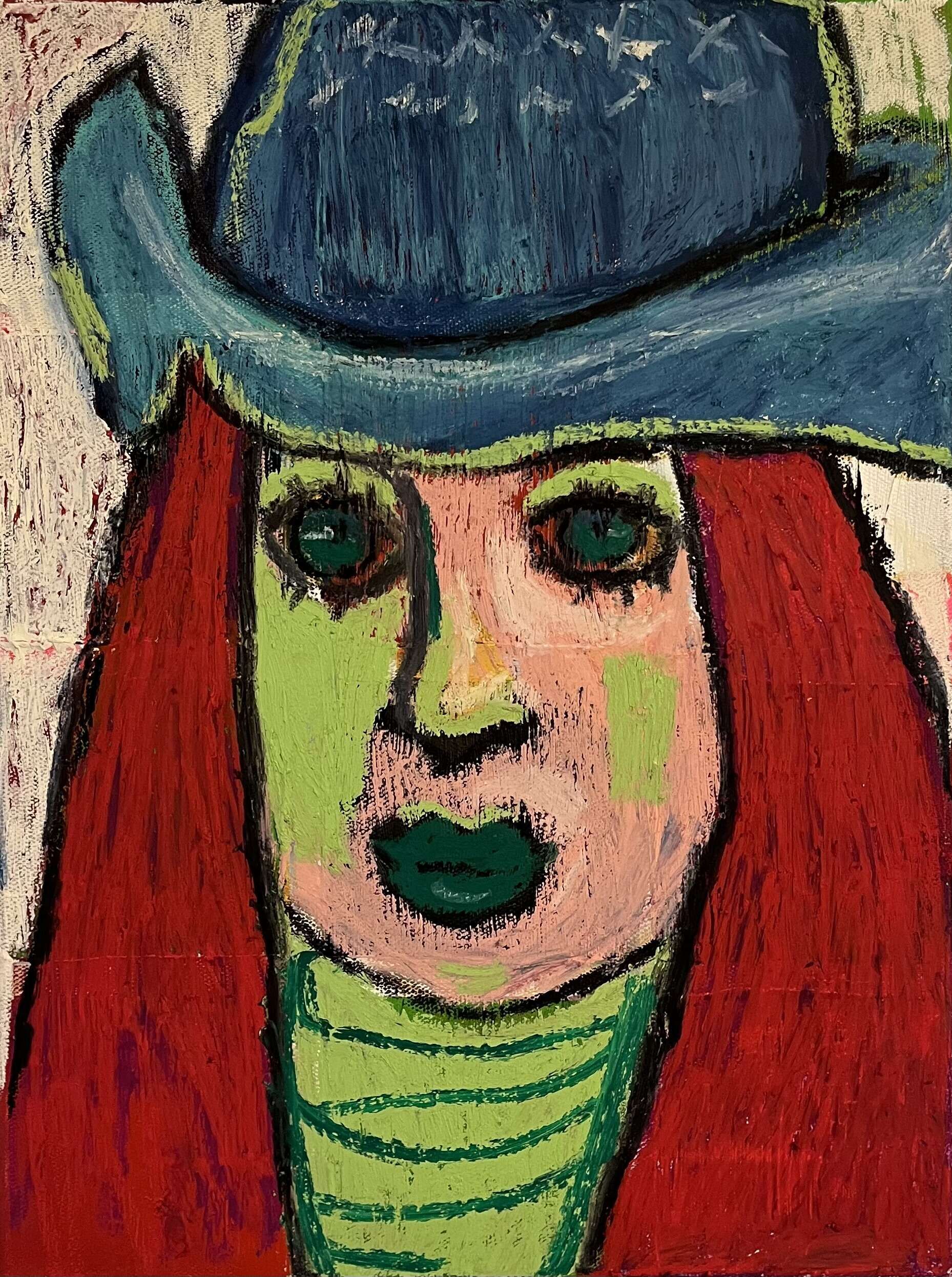 Blue Cowboy Hat - Anna Hopfensberger 1