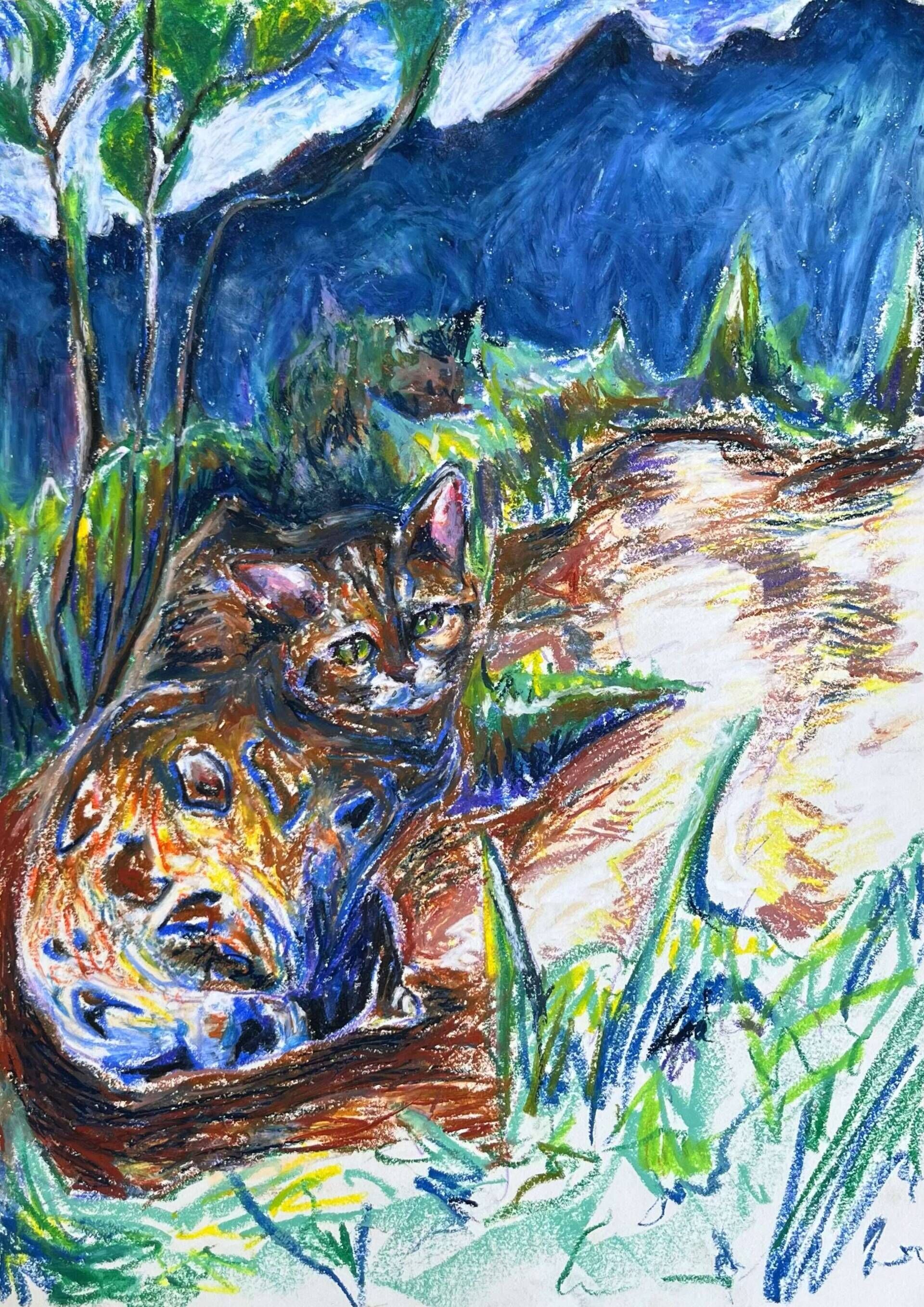 Der Streuner in der Berglandschaft - Leon Tho Barwig 1