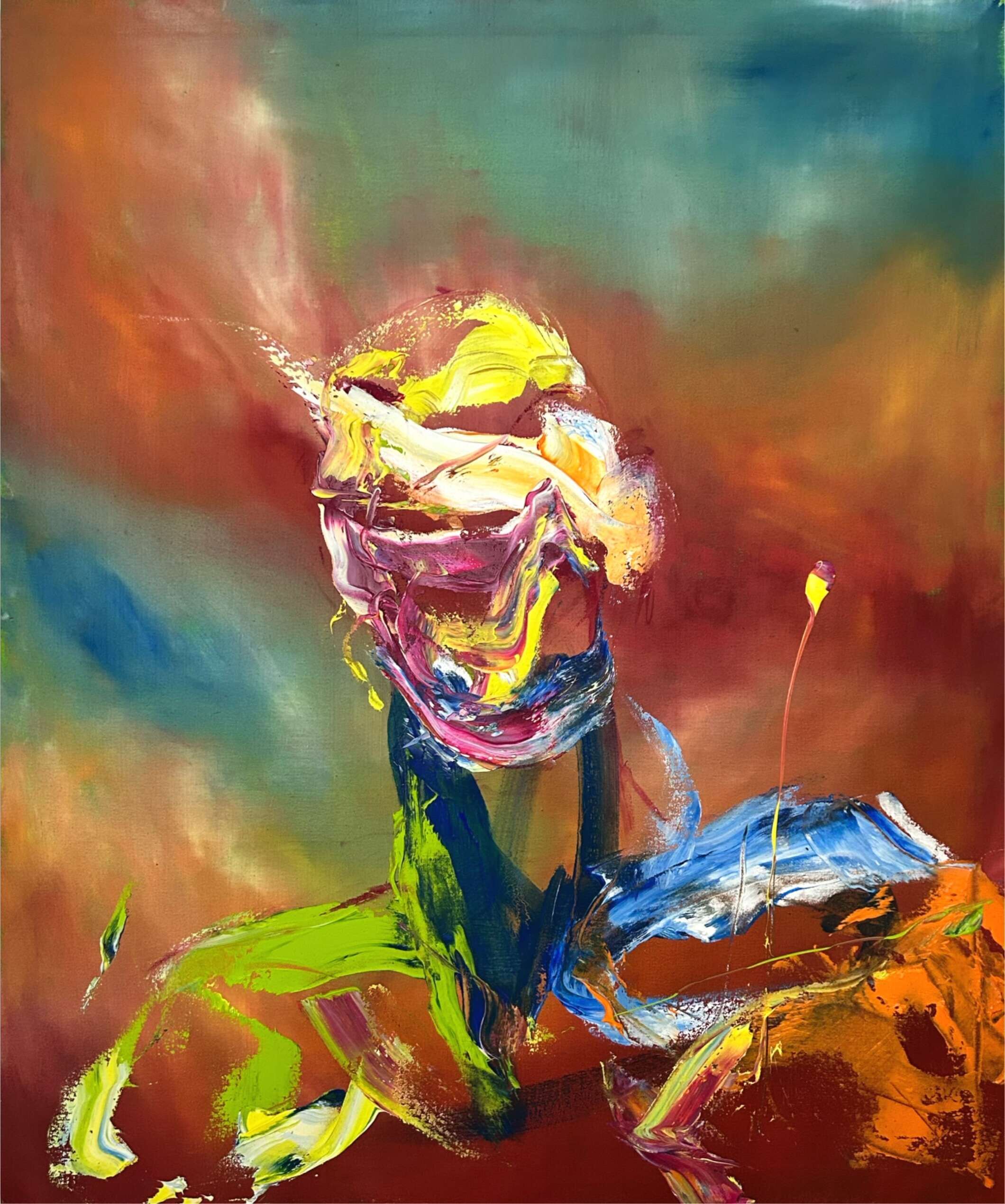 Distorted Portrait behind the Sky Orange - Leonel Perez 1