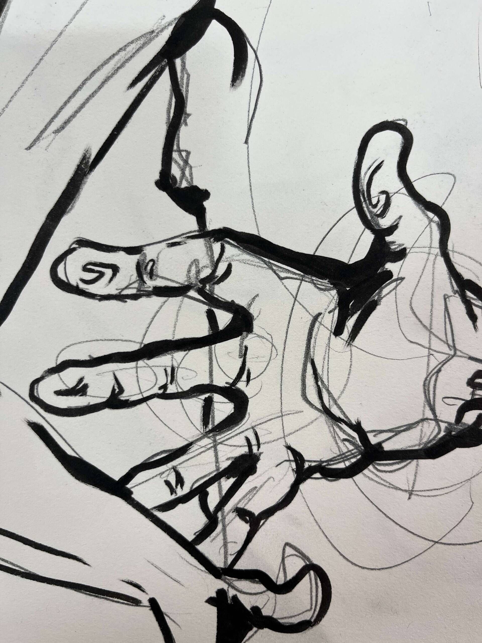 Männerakt mit Hand hinter dem Rücken - Leon Tho Barwig 3