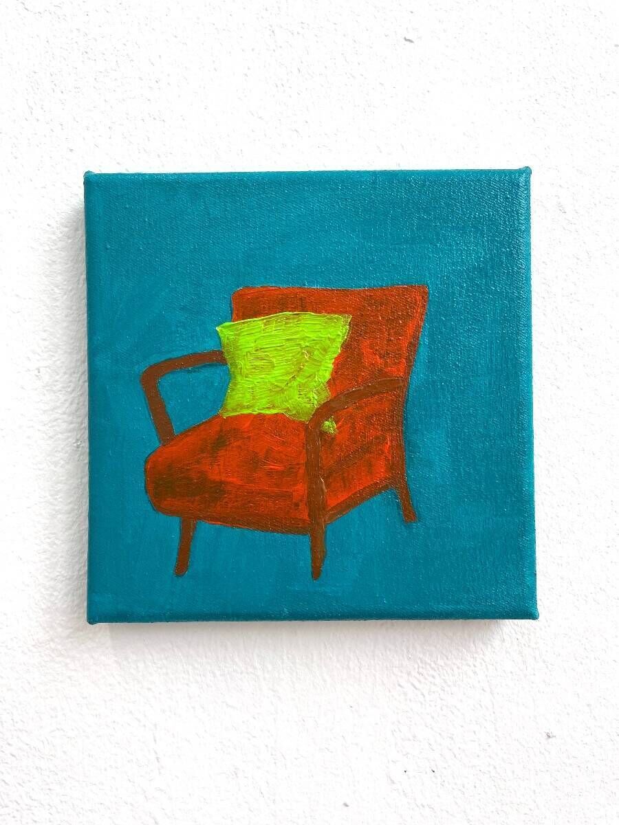 Farbenfroher Stuhl