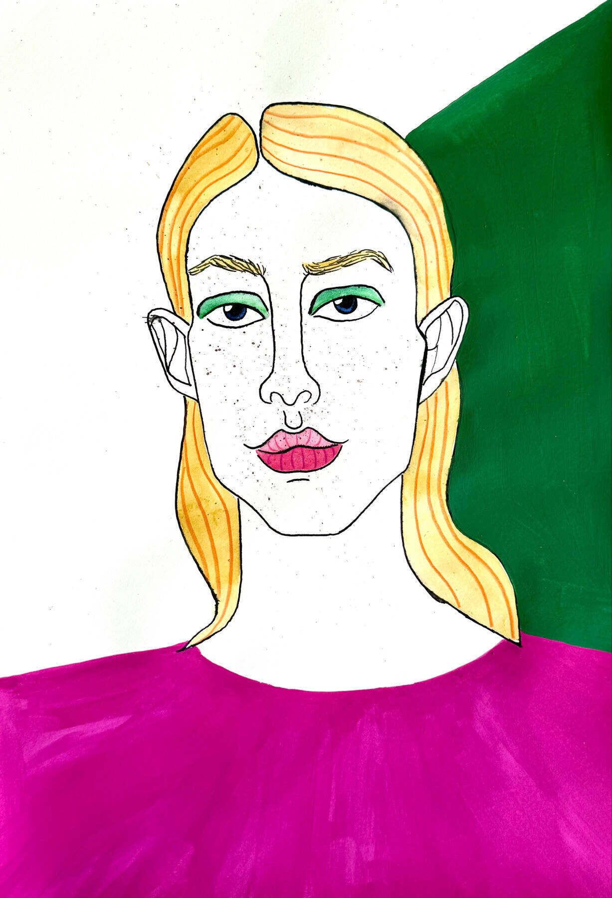 Portrait of a lady in pink - Pauline Prasser 1
