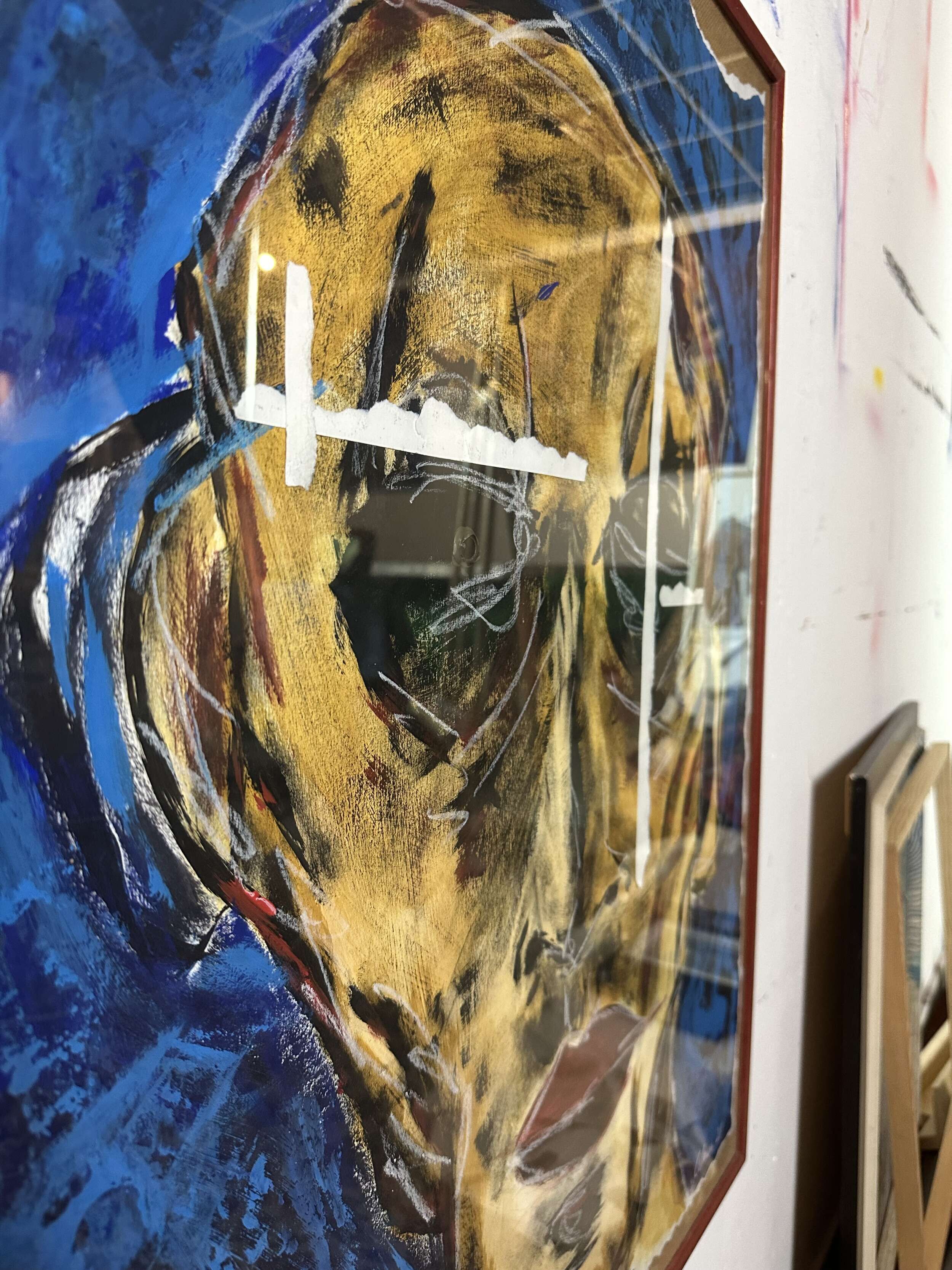 abstract portrait with white stripes - Martin Collmann 3